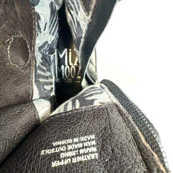 Miz Mooz Ankle Boots Womens Size 36 US 6 Black Leather Harness Buckle Moto - Picture 7 of 8